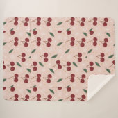 🍒🌸Sweet Cherry Blush Snow Collection Sherpadecke (Vorderseite (Horizontal))