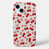 Sweet Cherry Bow iPhone 15 Case 🍒 (Rückseite)
