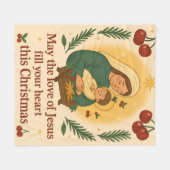 Sweet Cherry Christmas – Divine Love Collection Fleecedecke (Vorderseite (Horizontal))