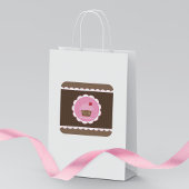 Sweet Cherry Cupcake Quadratischer Aufkleber