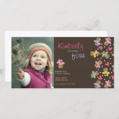 Sweet Cherry Cupcakes Girl Birthday Foto Einladung (Vorne/Hinten)