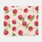 Sweet Cherry Delight Fleecedecke (Vorderseite (Horizontal))