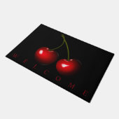 Sweet Cherry Doormat Willkommen - Custom Colors Fußmatte (Schrägansicht)