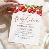 Sweet Cherry Girl Baby Dusche Einladung