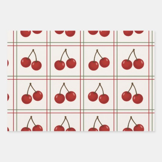 🎁 Sweet Cherry Holiday Gift Wrap Collection Geschenkpapier Set (Vorderseite 2)