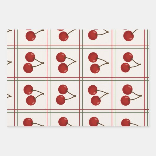 🎁 Sweet Cherry Holiday Gift Wrap Collection Geschenkpapier Set (Vorderseite)