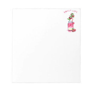 Sweet Cherry Juice Cool Drink Frucht Notepad Notizblock