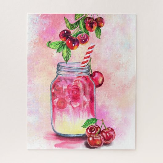 Sweet Cherry Juice Cool Drink Jigsaw Puzzle (Vertikal)