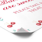 Sweet Cherry Leckerei Poster Red Floral (Ecke)
