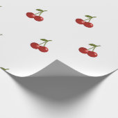 🍒 Sweet Cherry Minimal Elegant Tissue Paper Geschenkpapier (Ecke)