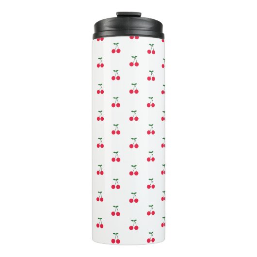 Sweet Cherry Muster Tumbler Thermosbecher (Vorderseite)