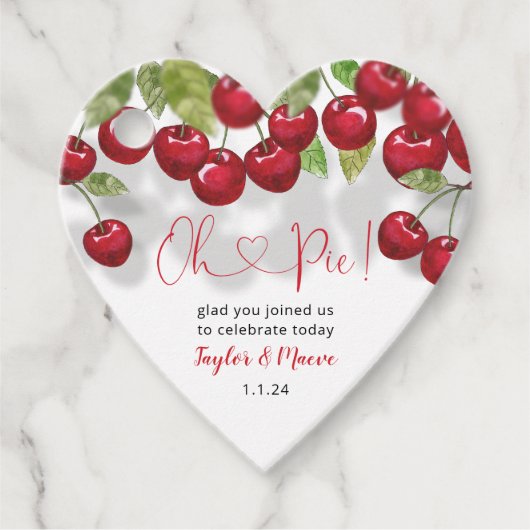 Sweet Cherry Oh Pie Baby Dusche Geschenkanhänger (Vorderseite)