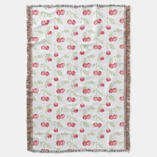 Sweet Cherry Orchard Red Green Decke (Vorderseite Vertikal)
