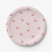 Sweet Cherry Party Themed Paper Plate Pappteller (Vorderseite)