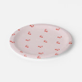 Sweet Cherry Party Themed Paper Plate Pappteller (Schrägansicht)