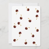 Sweet Cherry Personalisiert Geburtstagsparty Einladung (Rückseite)