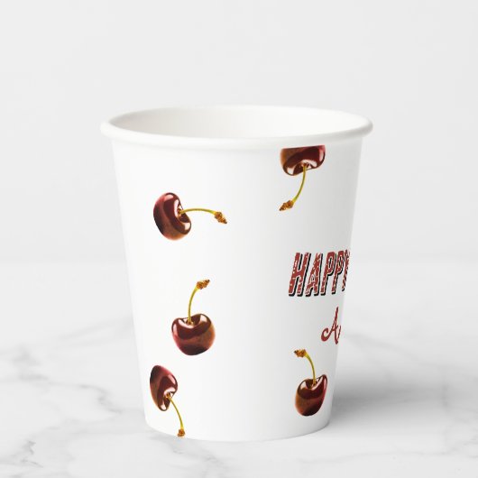 Sweet Cherry Personalisiert Pappbecher (Vorderseite)
