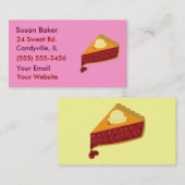 Sweet Cherry Pie Herz Business Cards Visitenkarte (Vorne/Hinten)