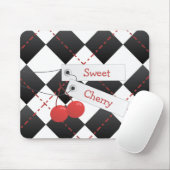 Sweet Cherry Raute Mousepad (Mit Mouse)