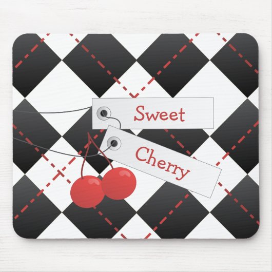 Sweet Cherry Raute Mousepad (Vorne)