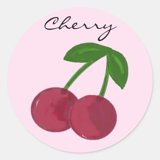 Sweet Cherry Runder Aufkleber (Vorderseite)