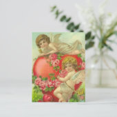 Sweet Cherubs und Herz Postkarte (Stehend Vorderseite)