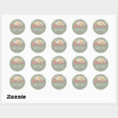 Sweet Chic Spring Blume Bouquet Danke Sticker (Blatt)