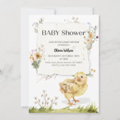 "Sweet Chick Baby Dusche | Adorable Farm Themed Einladung (Vorderseite)