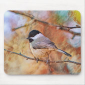 Sweet Chickadee Bird in Wild Mouse Pad Mousepad (Vorne)