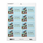 Sweet Chickadee Song Bird Label (Vorne)