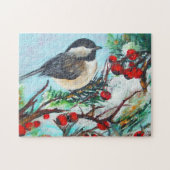 Sweet Chickadee Song Bird Malerei Puzzle (Horizontal)