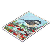 Sweet Chickadee Songbird Art Notizblock (Linke Seite)