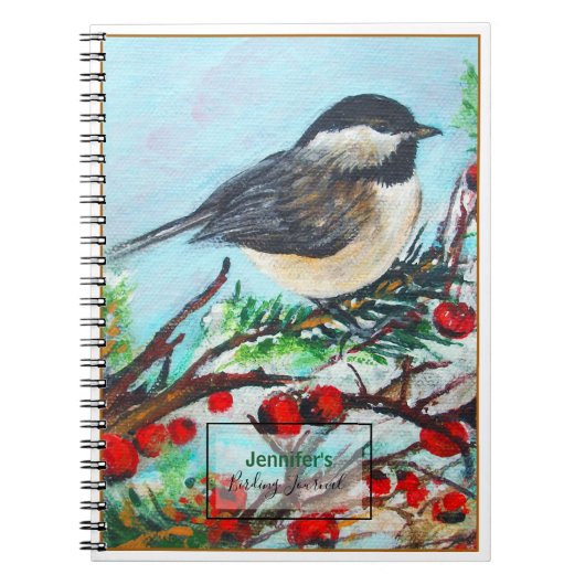 Sweet Chickadee Songbird Art Notizblock (Vorderseite)