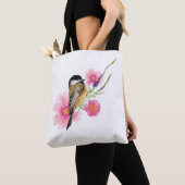 Sweet Chickadee Watercolor Art Tasche (Von Nahem)