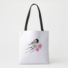Sweet Chickadee Watercolor Art Tasche