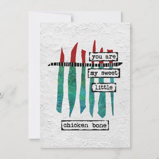 Sweet Chicken Bone Grußkarte - Moderne Abstrakte Karte (Vorderseite)