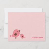 Sweet Chicks Vielen Dank Karten - Rosa