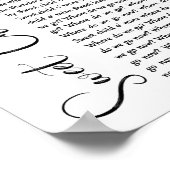 Sweet Child O' Mine White Script Song Lyric Print Poster (Ecke)