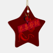 Sweet Chinese Red Dragon Keramik Ornament (Rechts)