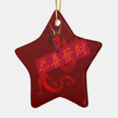 Sweet Chinese Red Dragon Keramik Ornament (Links)