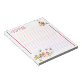 Sweet Chirpy Yellow Birds & Butterflies Lined Notizblock (angewinkelt)