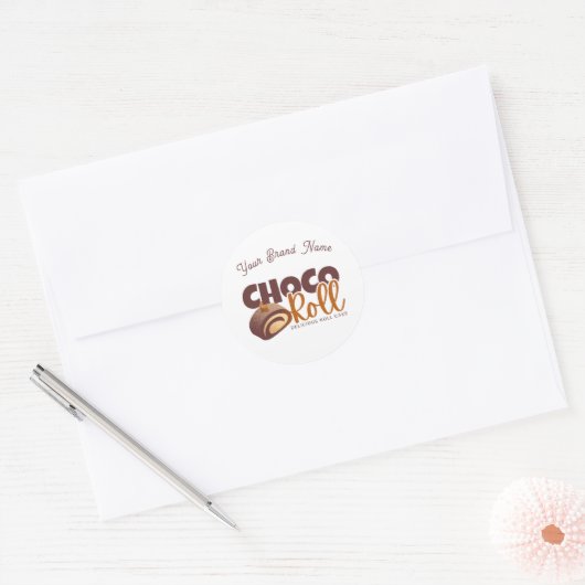 Sweet Choco Roll Bakery Shop Logo Sticker (Umschlag)