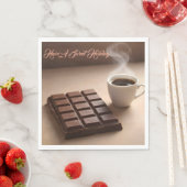 Sweet Chocolate Bar And Coffee Cup Custom Serviette (Beispiel)