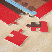 Sweet, Chocolate Birthday Cake - Swahili: Red Puzzle (Seite)