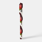 Sweet Chocolate Covered Strawberry Pattern Cream iPhone Hülle (Linke Seite)