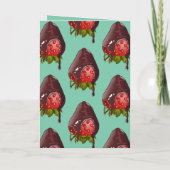 Sweet Chocolate Covered Strawberry Thinking of You Karte (Rückseite)