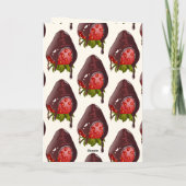 Sweet Chocolate Dip Strawberry Anniversary Photo Karte (Rückseite)