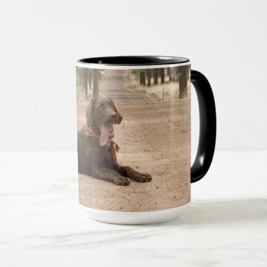 Sweet Chocolate Labrador Retriever Puppy Tasse (VorderseiteRechts)