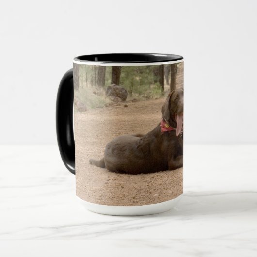 Sweet Chocolate Labrador Retriever Puppy Tasse (Vorderseite Links)