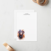 Sweet Chocolate Labrador Retriever Vielen Dank Mitteilungskarte (Vorderseite/Rückseite Beispiel)